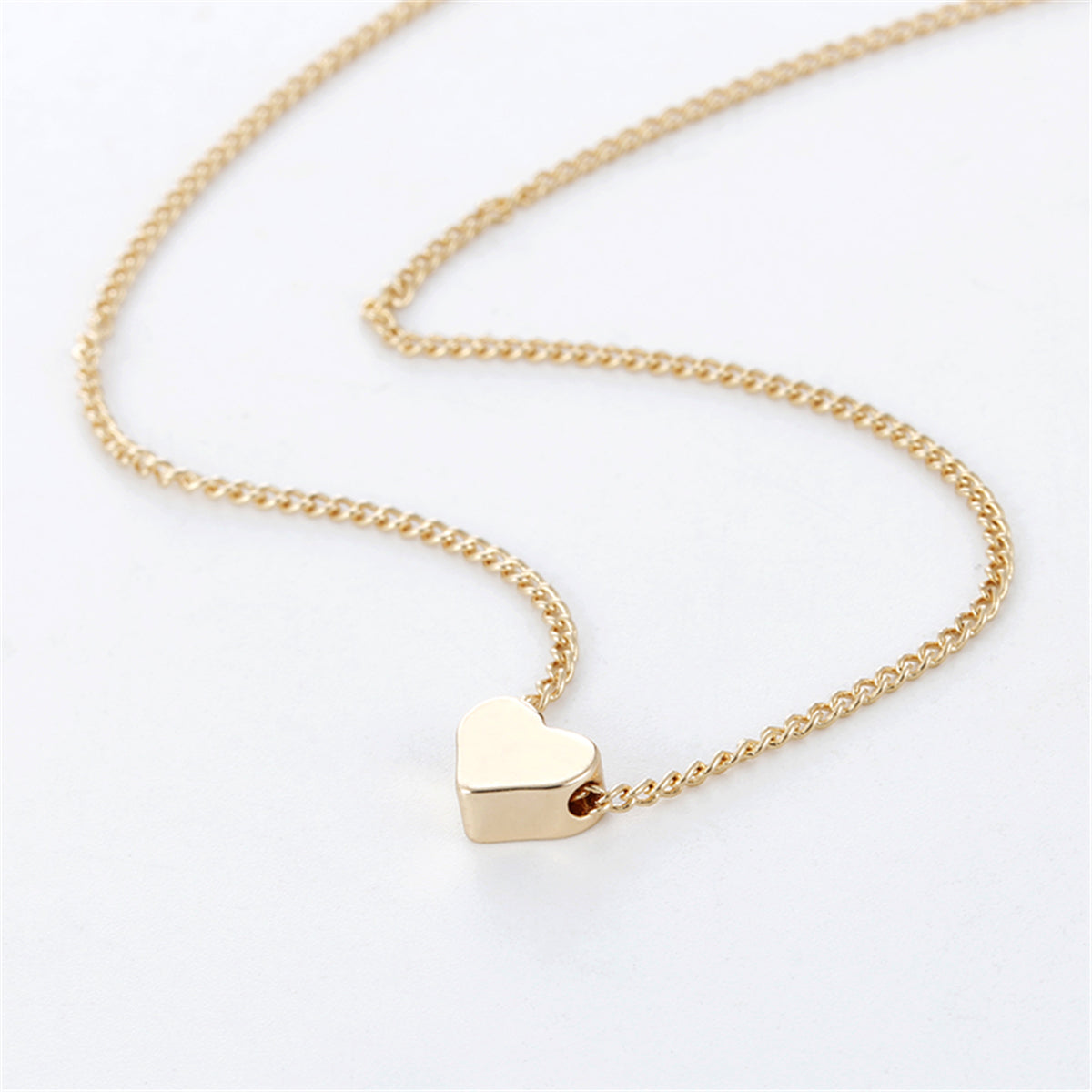 Gold Color Double-sided Love Pendant Necklaces