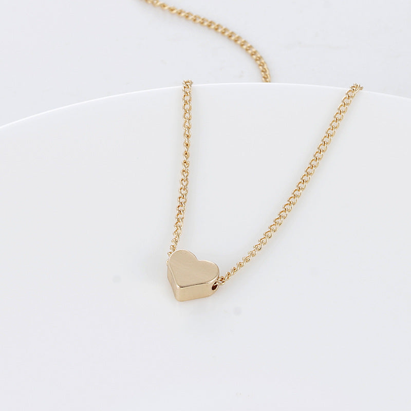 Gold Color Double-sided Love Pendant Necklaces